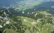 Wunderschnes Bergpanorama auf dem Flug nach St. Johann im Tirol